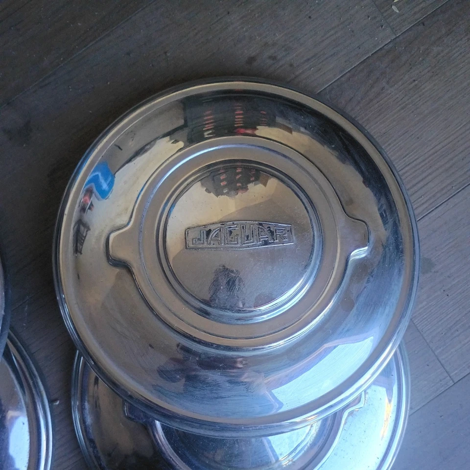Juego completo de tapacubos centrales de rueda originales Jaguar OEM MK1/MK2/MK5/MK7/MK9 raro 4 Foto 3 de 3