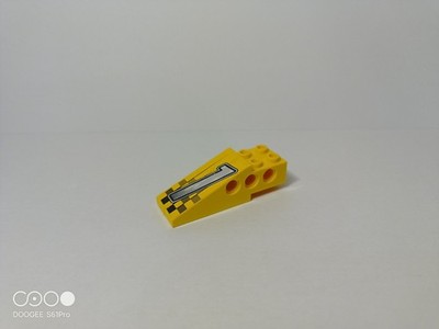 Lego BA138pb01 gelb gestickte Montage 6 x 2 x 1 2/3 silber Nummer 1 auf Verblassen