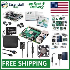 All-in-One Raspberry Pi 4 Kit: 4GB RAM, Clear Case Comprehensive Accessories