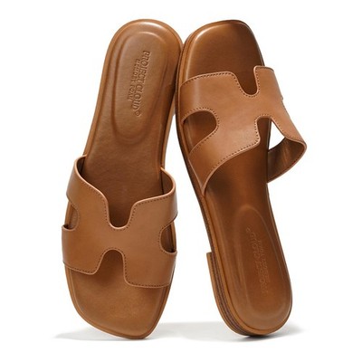 100% Genuine Leather Sandals for Women 2026 Fashion Flat Womens Sandals with