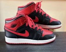 Nike Air Jordan 1 Mid Alternate Bred scarpe da ginnastica donna uomo UK 5.5 adolescente usate