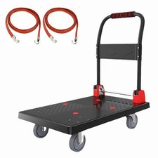 Heavy Duty Folding Platform Trolley Hand Truck Cart Sack Flat Bed Pulley 400kg