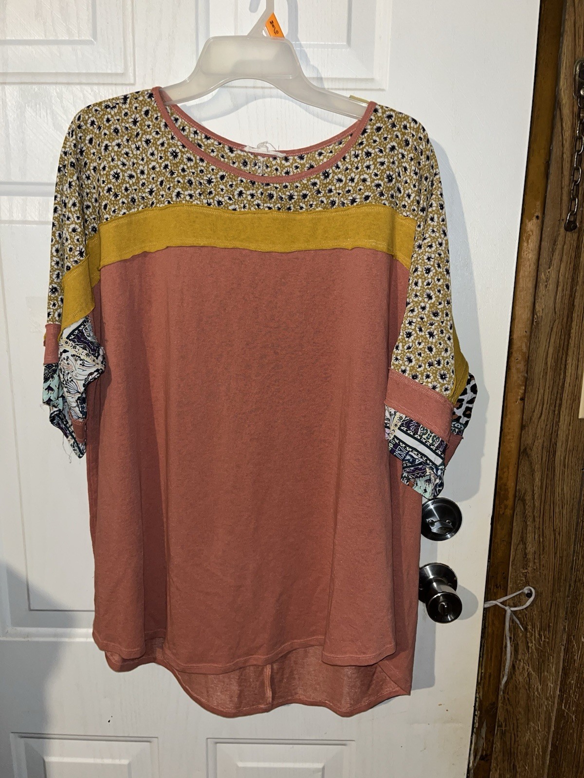 Easel Womens Oversized Boho Patchwork Floral Stri… - image 1