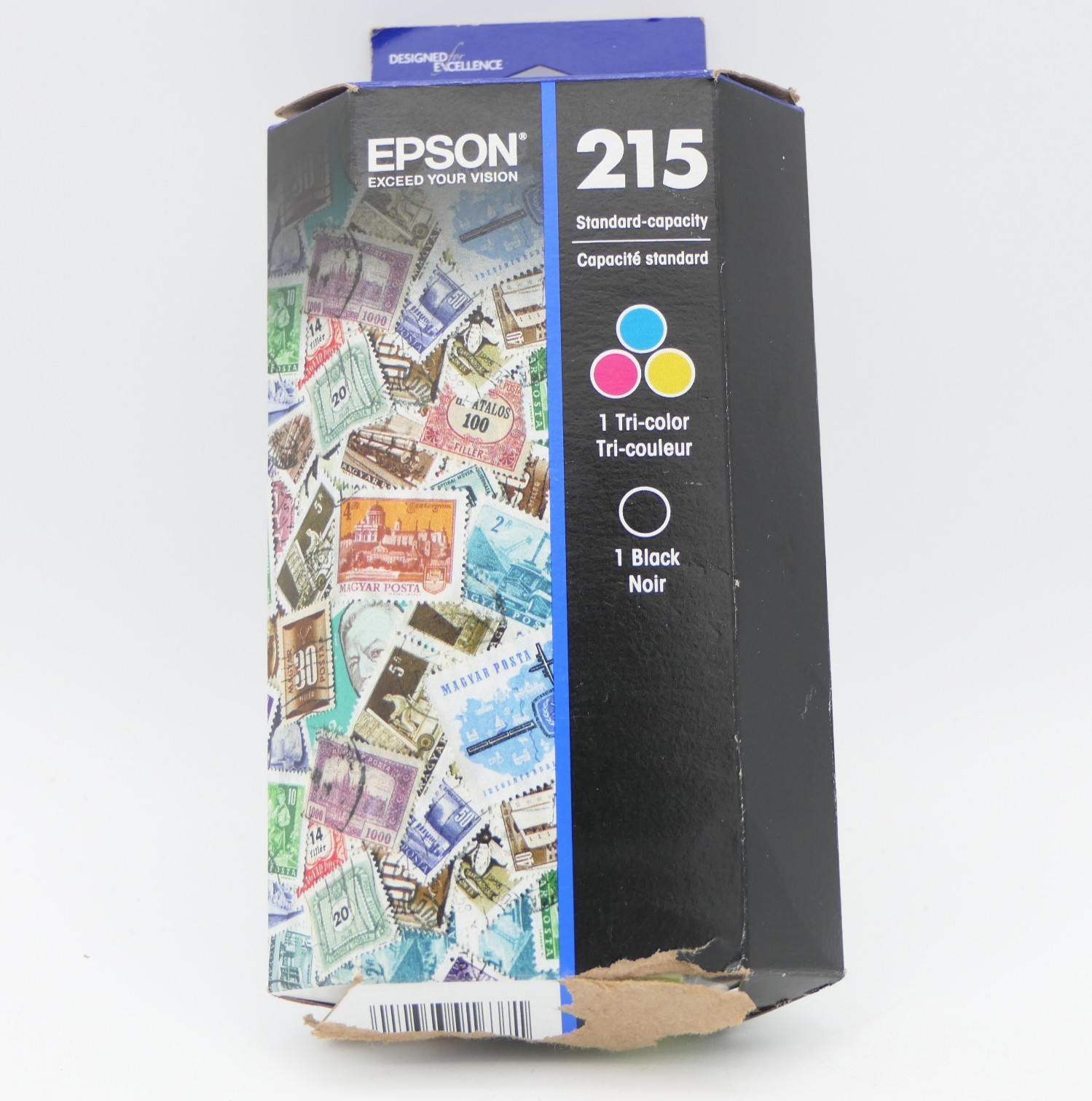EPSON 215 Ink Standard Capacity Black & Tri Color Cartridge Combo New Open Box