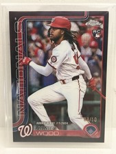 2025 Topps Update James Wood RC Black Wave Refractor /10 Nationals