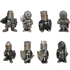 Medieval Knight Gnome Statue - Resin Garden Sculpture for Home & Outdoor Decor
