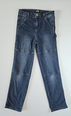  DKNY Jeans Kids Size 10 Blue Utility Paneled Denim Stretch Pants Boys Girls