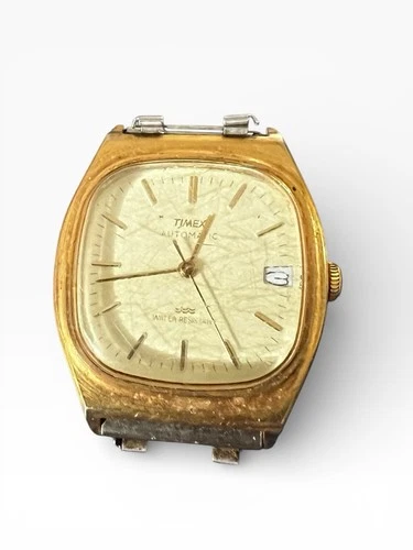 VTG "TV Dial" Timex Men's Automatic Watch Case Timex Viscount Calendar Working