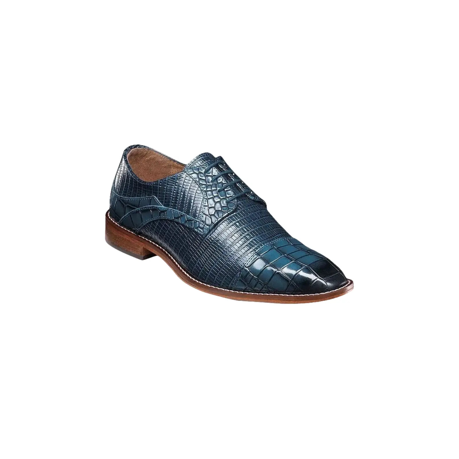 25630-400 Stacy Adams Tedesco Cap Toe Oxford Lizard Leather Dress Shoes Blue 25690₽