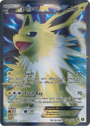 Jolteon-EX - 28a/83 - Full Art Promo x1 - Lightly Played - Pokemon Alternate Art