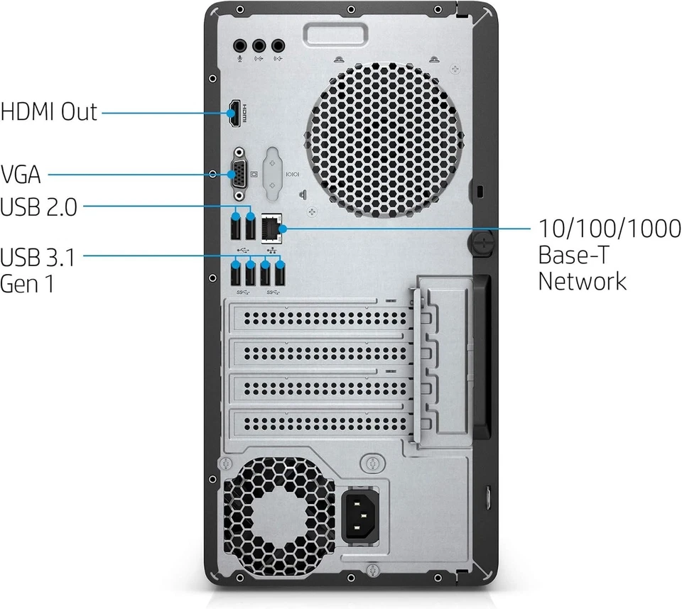 HP Desktop Computer 16GB 1TB SSD 6 Cores 4Ghz CD/DVD Windows 11 WiFi SALE - Image 2 of 4