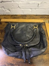 Chloé Black Leather Drawstring Shoulder Bag Vintage Designer Handbag