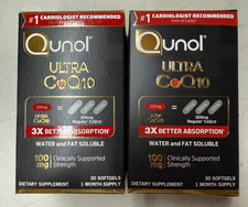 Qunol Ultra CoQ10 100mg Dietary Supplement 30x2 60 Softgels Exp 3/27