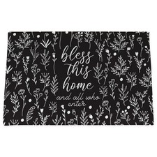 GiftsForYouNow Bless This Home Doormat 18x24 Fleece Latex Backing Indoor/Outdoor