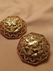 VTG RUNWAY '89 BARRERA FOR AVON GP "FALLING LEAVES" EARRINGS GEOMETRIC CLIPS EXC — photo 1