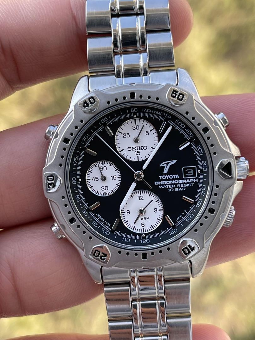 Seiko Toyota Chronograph Watch Excellent Condition Stylish Men's Timepiece - Main Image