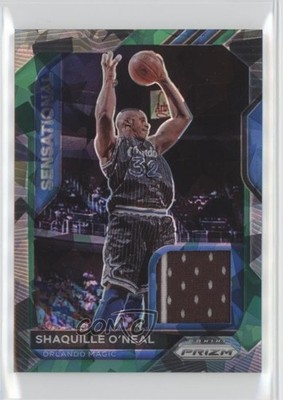 2020 Panini Prizm Sensational Swatches Green Ice 3/56 Shaquille O'Neal HOF 0q1t