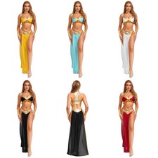 Women Dress Show Skirt Shiny Costume Ladies Outfits Halloween Dancewear Party