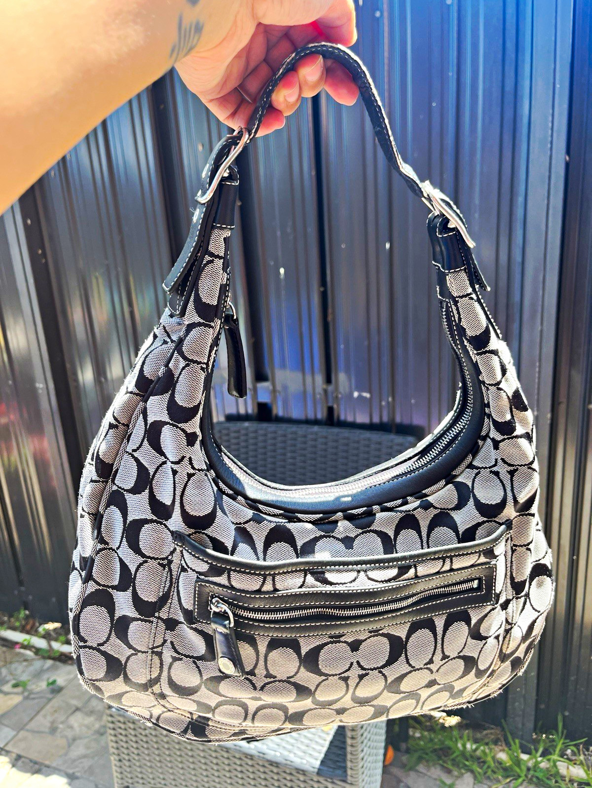 バッグ Coach Soho Hobo Shoulder Bag y2k Rare Vintage Y2K Coach Soho Signature Jacquard Hobo Should… - Gem