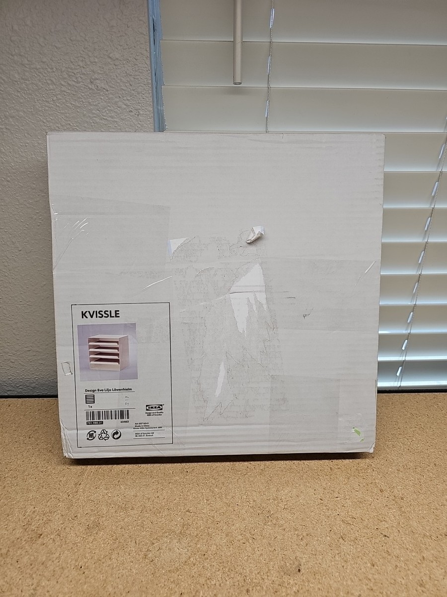 IKEA KVISSLE White Filing Letter Paper Organizer Desk Tray 701.980
