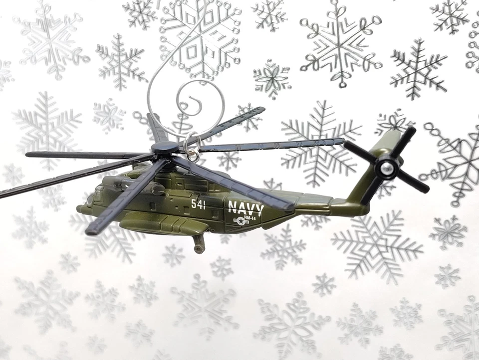 USAF NAVY Sikorsky MH-53M Pave Low Helicopter Custom Christmas Ornament Army - Image 2 of 4