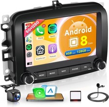 8 core 6+128G Android 15 autoradio WiFi Carplay GPS navigatore per Fiat 500L 2012-2017