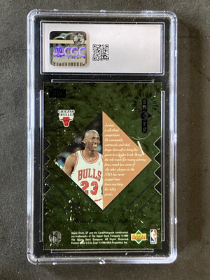 マイケル・ジョーダン　1995年限定　UperDeck社 1995 UD Upper Deck Milk Cap / Pog #46 - MICHAEL JORDAN - PSA 9