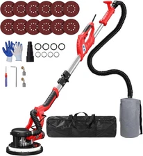 Drywall Sander, 2025 Upgraded 8-Amp Popcorn Ceiling Removal Tool with 7 Red 
