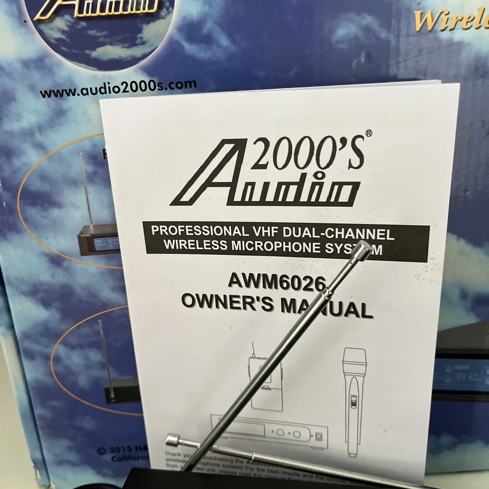 Audio 2000’s AWX6026 Dual Channel Wireless Microphone System 2 Handheld Mics - Image 3 of 4
