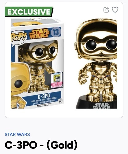 Funko Pop! Vinyl: Star Wars - C-3PO (Gold) - San Diego Comic Con (Exclusive) #13