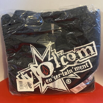NWT NEW Volcom Full Zip Black Hoodie Boys Sz 4 To 7 Medium. 2014 Mint Old Stock.