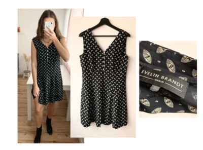 Evelin Brandt Berlin   Kleid mit geometrischem Muster   Gr. 40 (L)