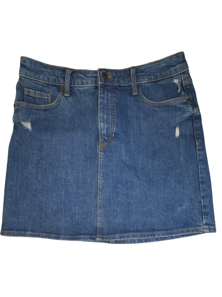 Denim Mini Denim Skirt George FREE PEOPLE A-Line Zip Denim