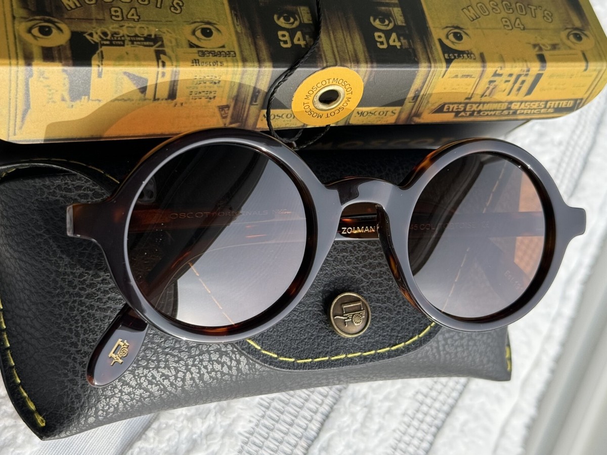 New Gift Set Moscot Zolman Amber Tortoise Frame Brown Polarized