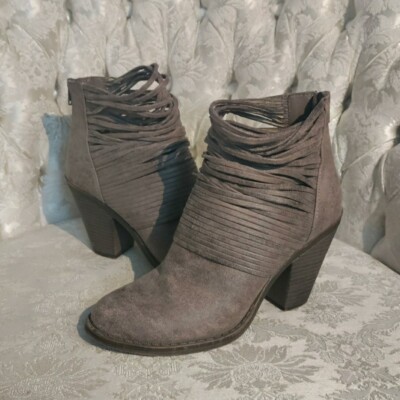 Fergalicious Wicket By Fergie Size 7 Womens Block Heels Ankle Strappy Bootie