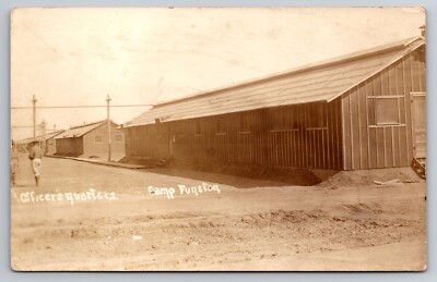 Officer's Quarters Camp Funston Fort Riley Kansas WWI 1917 Real Photo ...