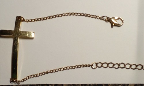 ALDO Gold Toned Cross Bracelet mens 
