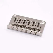 KD By AxLabs Hardtail Bridge - 5-Screw, String-Through-Top Or Bottom - Nickel