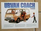 1983  NISSAN URVAN COACH SALES BROCHURE - BUY IT NOW