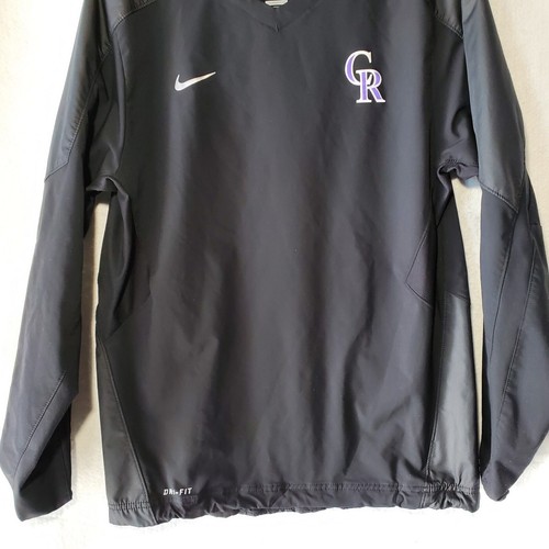 Colorado Rockies Jacket Men's Small Black Adult Vneck Pullover Nike - Picture 4 of 10