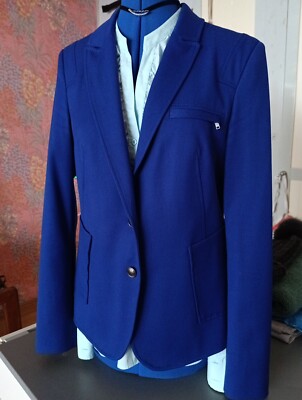 Damen Jacke Blazer Royalblau Esprit blau 40 M 34% Viskose Pol Elasthan Futter