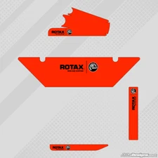 FLUORESCENT RED EUROPEAN STYLE ROTAX DD2 RADIATOR STICKER KIT - KARTING