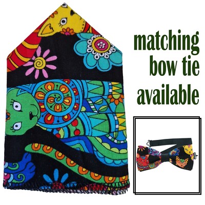 Mandala Katze Einstecktuch & Fliege Hochzeit Abschlussball Silvester Party Weihnachten