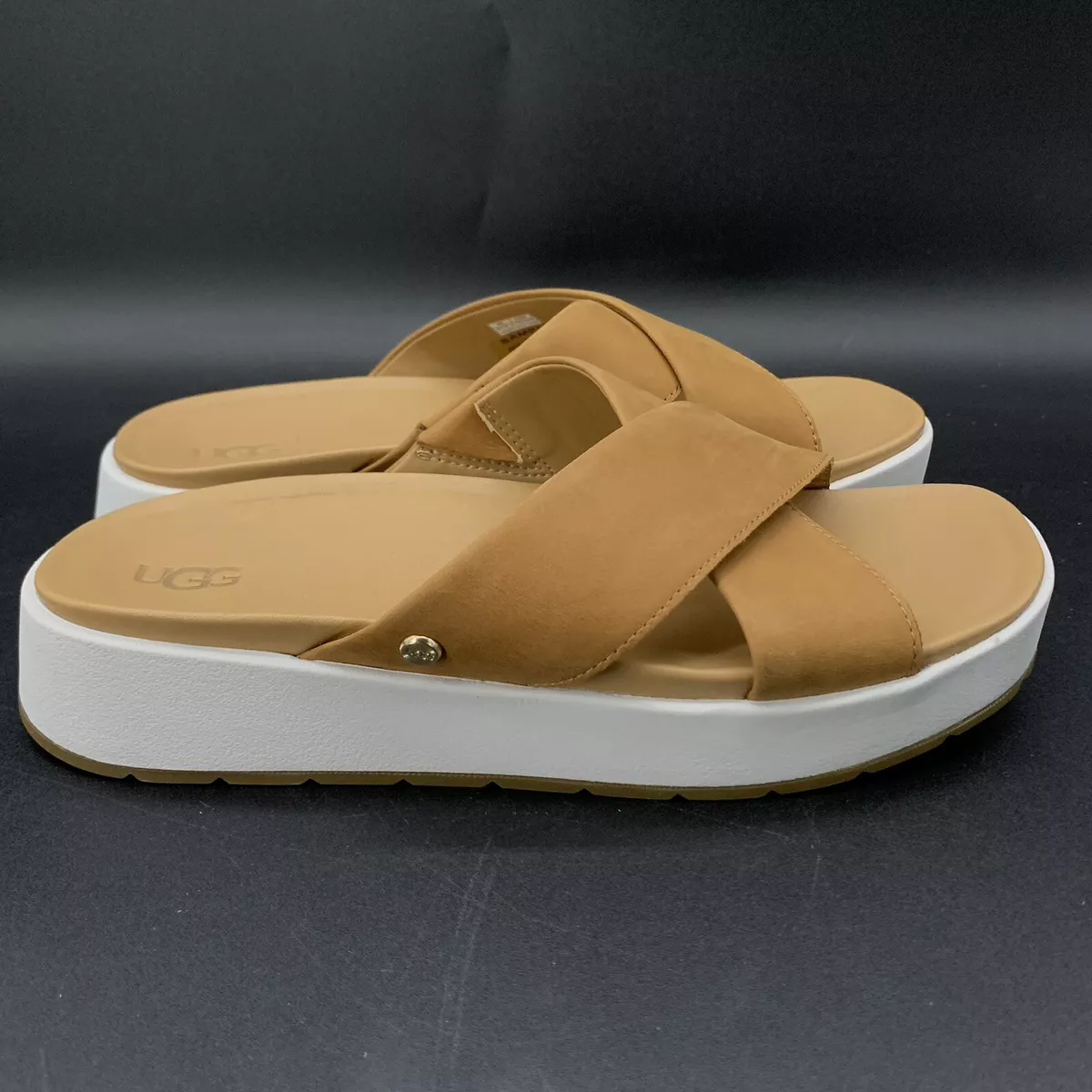 UGG Women Size US 7 UK 5 EU 38 Emily Slide Platform Sandal Brown