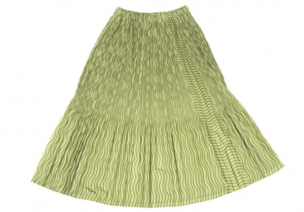 PLEATS PLEASE Curved Stripe Print Skirt Size 2(K-136760) | eBay