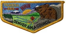 Tahosa Lodge 383 Greater Colorado Council CO S17c Flap YEL Bdr (RC1041)