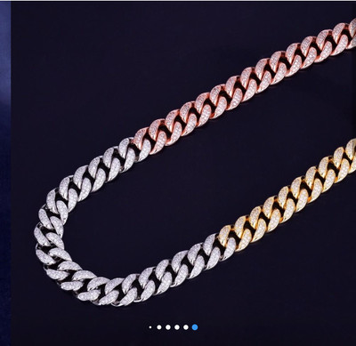 cuban tone miami sterling chain mm designer unique link three silver
