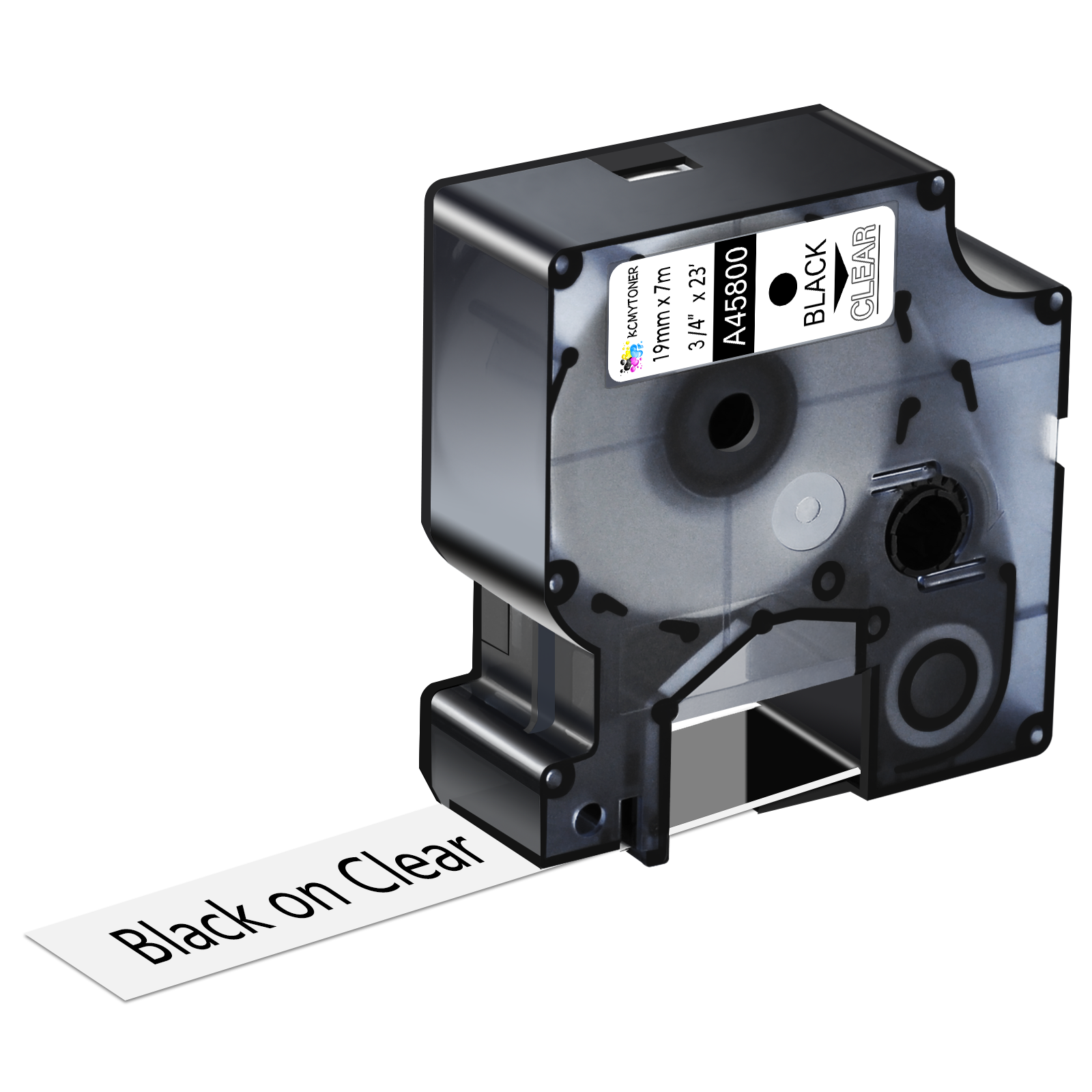 3PK Compatible Black on Clear DYMO D1 45800 LabelWriter 400 Duo Label Tape 19MM eBay