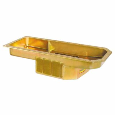 Milodon 31000 Oil Pan Gold Iridite 6 qt. For 59-74 Chysler Dodge Plymouth
