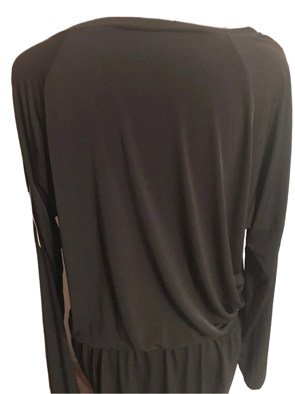 Abito nero Michael Kors MK donna con cerniera cintura elasticizzata ad anello cintura taglia large